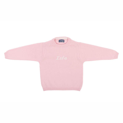 A sumptuous, long sleeved baby sweatshirt, personalised to your babies name available in pink, brown and blue. Choose from both wool and cashmere, by Corgi Socks.