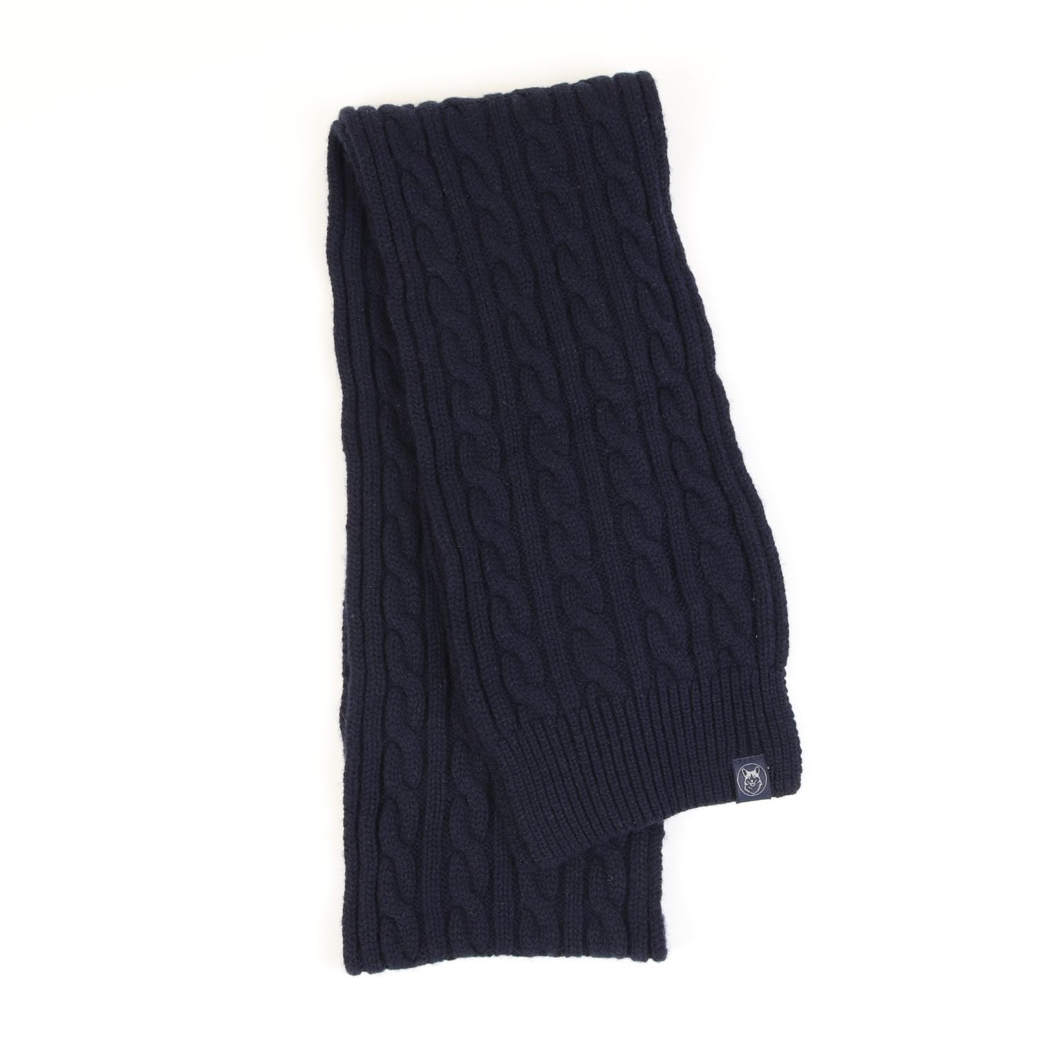 Cable Knit Cashmere Scarf Corgi Socks
