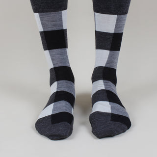 Men's Checked Merino Wool Socks