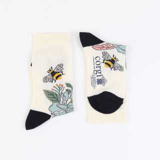 Children's Blooms & Bees Cotton Socks - Corgi Socks