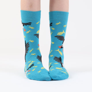 Children's Flying Puffin Cotton Socks - Corgi Socks