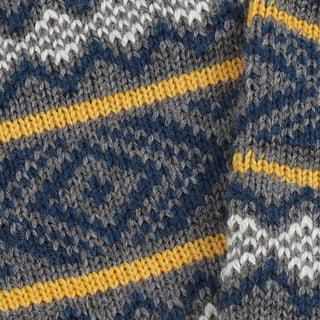 Men's Zig Zag Cuff Wool & Cotton Socks