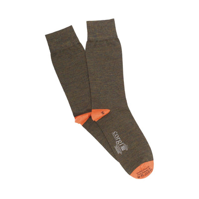 Contrast Heel & Toe Merino Wool Socks - Corgi Socks