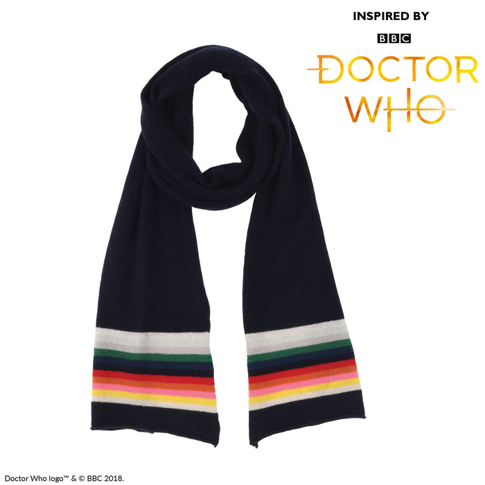 Doctor Who Striped Skinny Wool Scarf - Corgi Socks