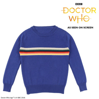 Doctor Who Unisex Striped Cashmere & Cotton Jumper - Corgi Socks