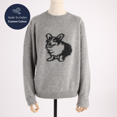 Unisex Corgi Dog Wool Sweater