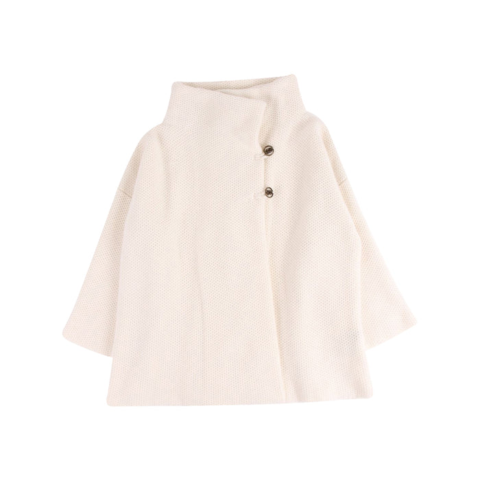 flat image of textured knitted jacket