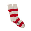 England Red and white Stripe Cotton Socks - Corgi Socks