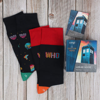 Women's Doctor Who 'Who' 2-Pair Gift Box