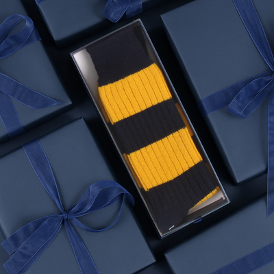 Men's Pure Cashmere Stripe Socks