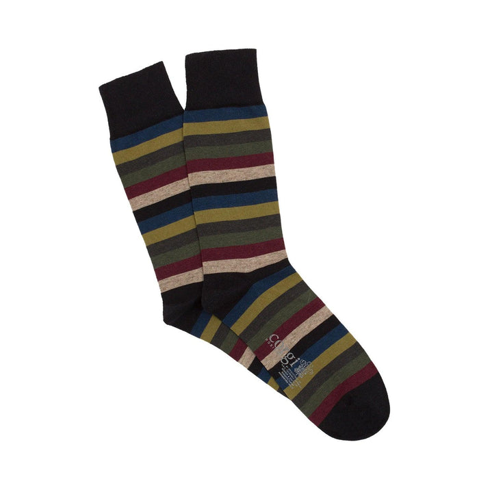 Men's Corgi Signature 7 Stripe Cotton & Cashmere Socks | Corgi Socks