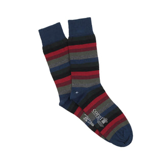 Luxury Corgi Signature 7 Colour Stripe Cotton & Cashmere Socks - Corgi Socks