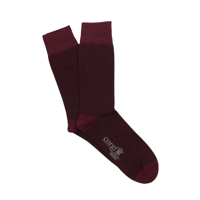 Luxury Micro Stripe Cotton & Cashmere Socks - Corgi Socks