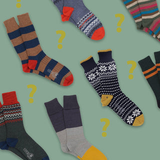 Men's Assorted 7-Pack Wool & Cotton Socks - Corgi Socks