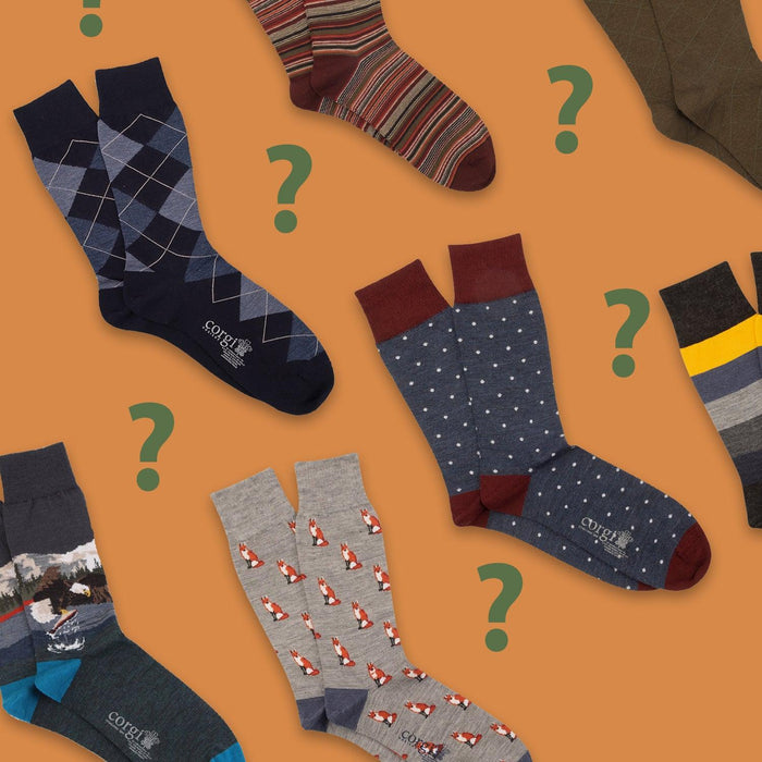 Men's Assorted 7-Pack Wool Socks - Corgi Socks