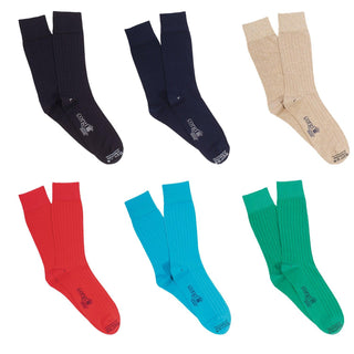 Men's Bright 6-Pair Cotton Gift Box - Corgi Socks
