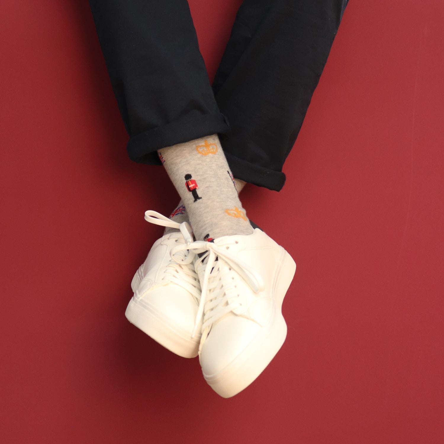 Men's Coronation Mini Icon Cotton Socks - Corgi Socks