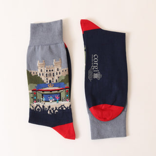 Men's Coronation Windsor Castle Concert Cotton Socks - Corgi Socks