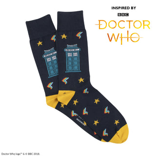 Men's Doctor Who Tardis Cotton Socks - Corgi Socks