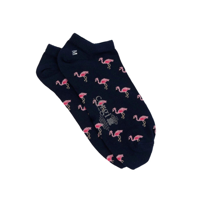 Men's Low Cut Flamingo Cotton Socks - Corgi Socks