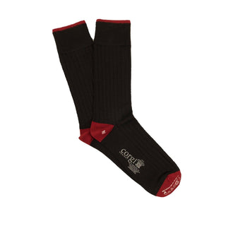 Men's Luxury Contrast Tip, Heel & Toe Cashmere & Silk Socks - Corgi Socks