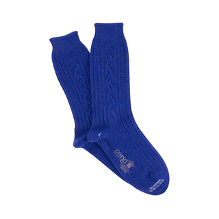 Men's Luxury Hand Knitted Cable Pure Cashmere Socks - Corgi Socks