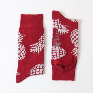 Men's Pineapple Cotton Socks - Corgi Socks