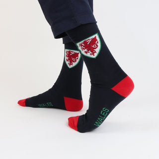 Men's Welsh Football Cotton Socks - Corgi Socks