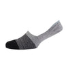 grey and black Mini Chevron Mercerised Cotton Invisible Socks - Corgi Socks
