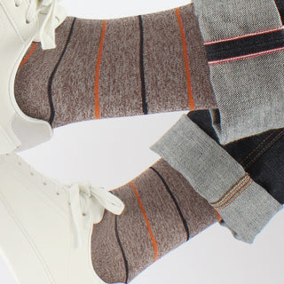 Men's Thin Stripe Cotton Socks