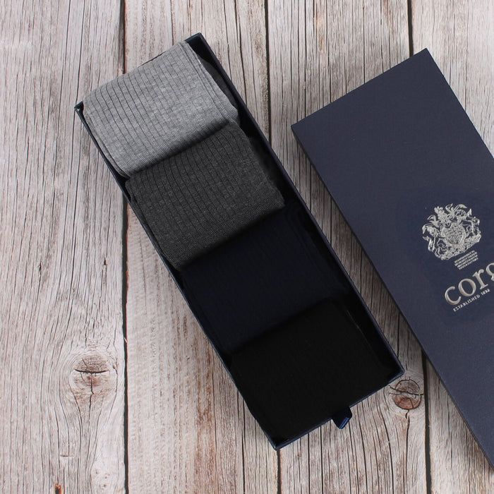 Men's 4-Pair Pembroke Cotton Socks