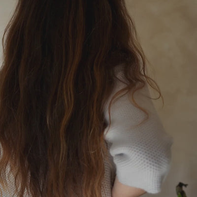 video of swing jacket being worn