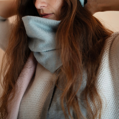 video of ombre scarf being worn