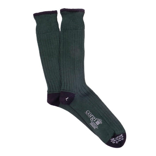 Rib Contrast Tip, Heel & Toe Pure Cotton Socks - Corgi Socks