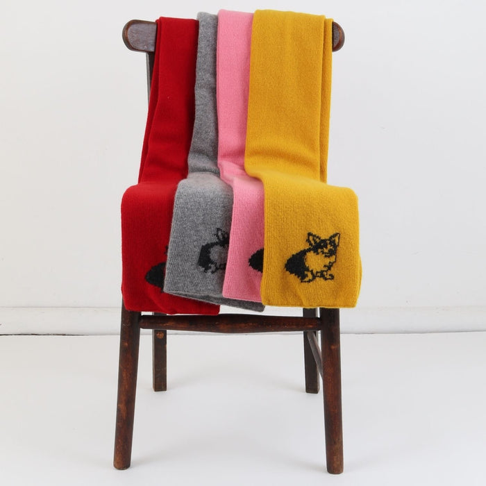 Royal Collection Corgi Dog Large Wool Scarf - Corgi Socks