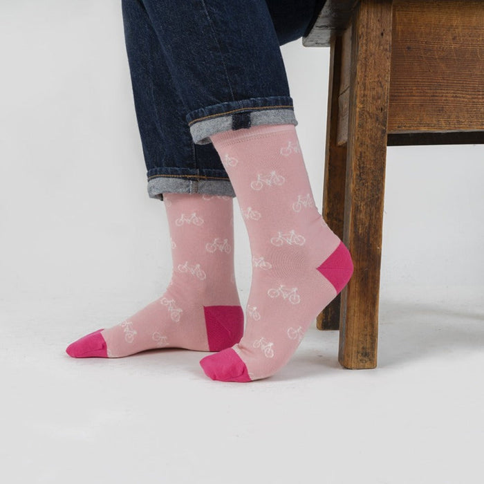 Women's Bicycle Cotton Socks - Corgi Socks