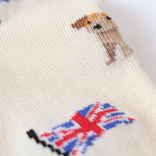 Women's Coronation Mini Icon Cotton Socks - Corgi Socks