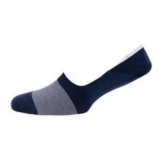 Women's Micro Stripe Mercerised Cotton Invisible Socks - Corgi Socks