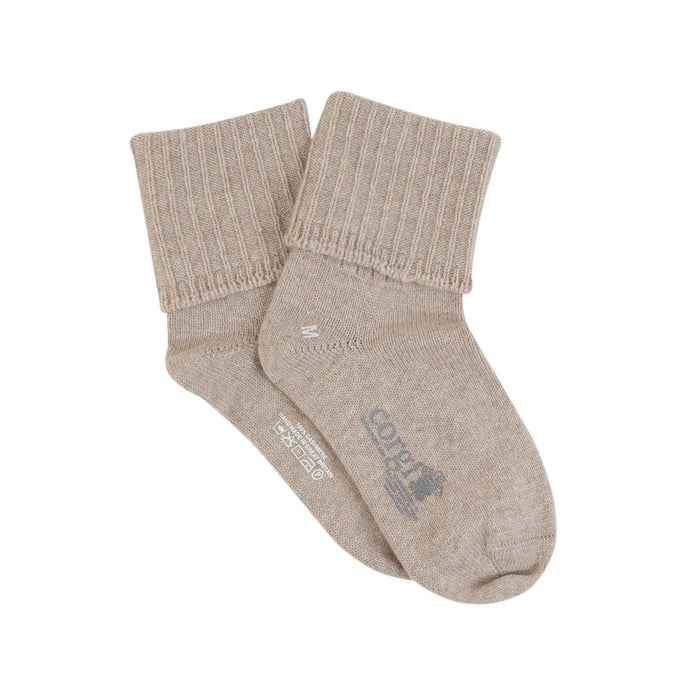 Women's beige Cashmere House Socks - Corgi Socks