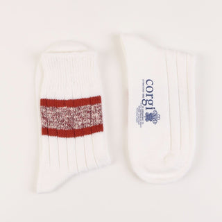 Women's Pure Cotton Sports Stripe Socks - Corgi Socks