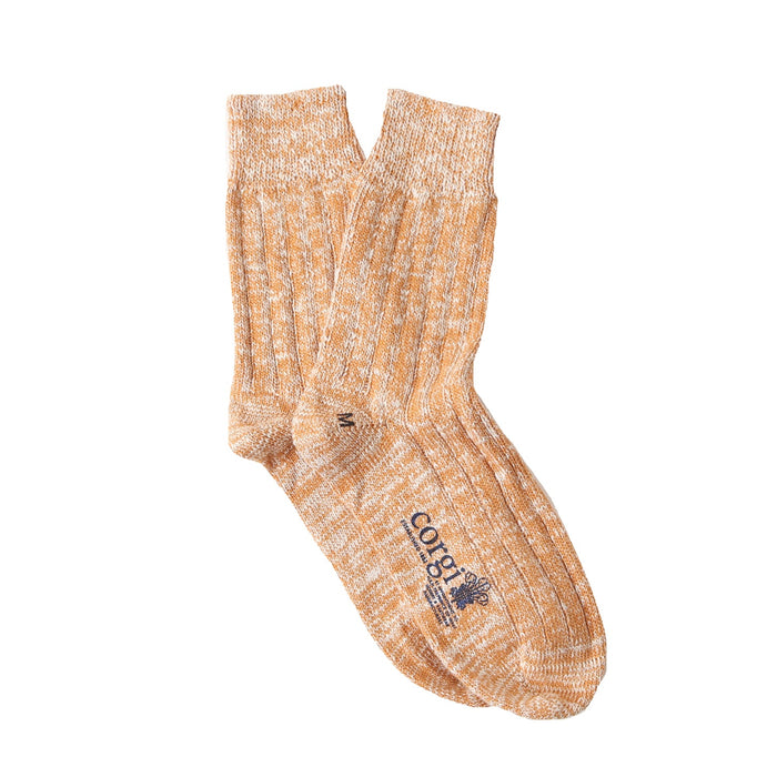 Women's Rib Pure Cotton Marl Socks - Corgi Socks