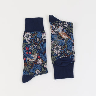 Women's William Morris Strawberry Thief 1883 Cotton Socks - Corgi Socks