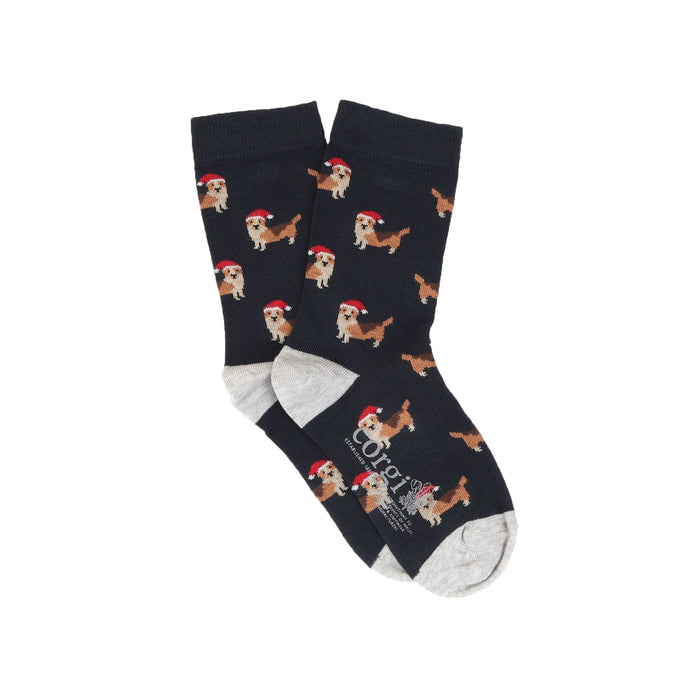 Children's Christmas Corgi Cotton Socks
