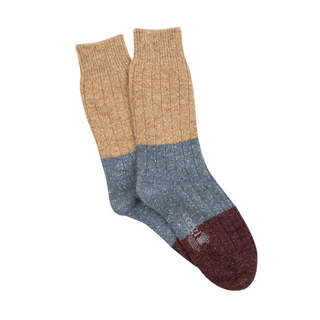 Men's Colour Block Donegal Wool Socks