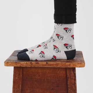 Men's Christmas Bulldog Cotton Socks